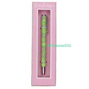 Lilly Pulitzer Ball Point Pen Green Pink Desert Tort New in Box NWT
